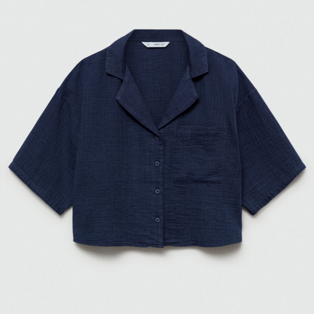 Short sleeved cotton shirt